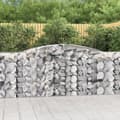 Miniatyrbillede 2 af 7: vidaXL buede gabionkurve 4 stk. 400x50x100/120 cm galvaniseret jern -  Plantekrukker