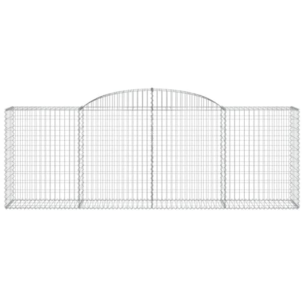 vidaXL buede gabionkurve 7 stk. 300x50x100/120 cm galvaniseret jern -  Plantekrukker