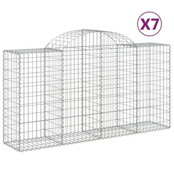 vidaXL Kaarevat kivikorit 7 kpl 200x50x100/120 cm galvanoitu rauta -  Kukkaruukut & istutuslaatikot