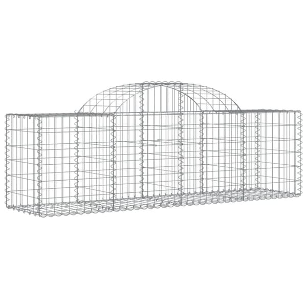vidaXL buede gabionkurve 5 stk. 200x50x60/80 cm galvaniseret jern -  Plantekrukker