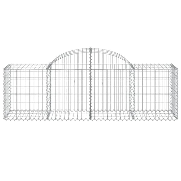 vidaXL buede gabionkurve 5 stk. 200x50x60/80 cm galvaniseret jern -  Plantekrukker