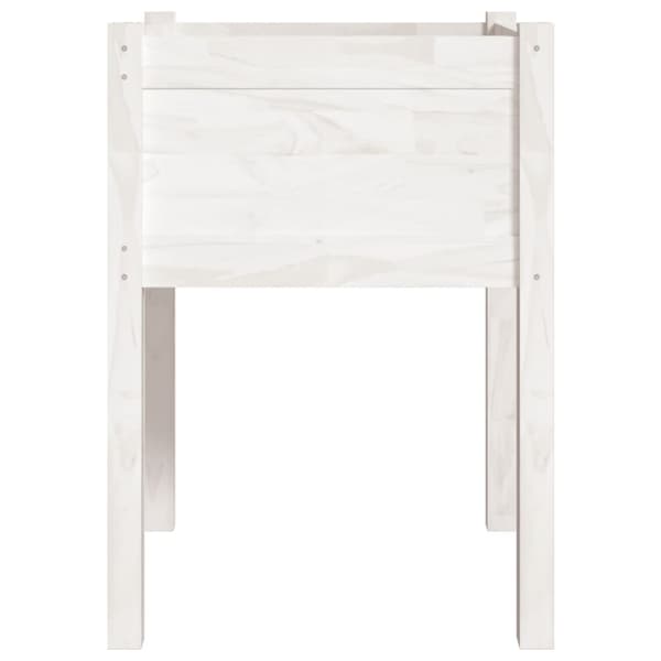 vidaXL plantekasse 50x50x70 cm massivt fyrretræ hvid - Plantekrukker