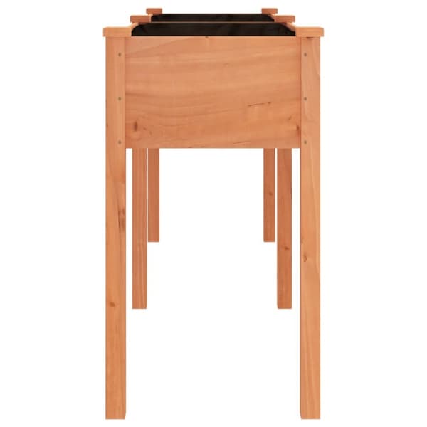 vidaXL Odlingslåda med foder brun 161x45x76 cm massivt granträ - Krukor & odlingslådor