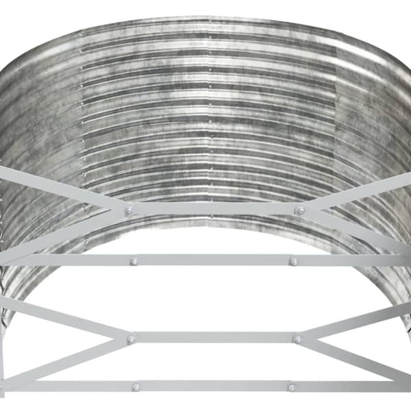vidaXL plantekasse 322x100x68 cm pulverlakeret stål sølvfarvet - Plantekrukker