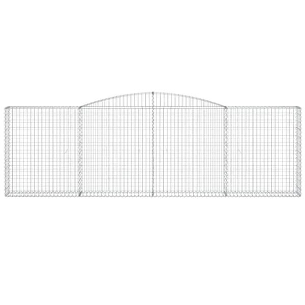 vidaXL Kaareva kivikori 400x30x120/140 cm galvanoitu rauta -  Kukkaruukut & istutuslaatikot