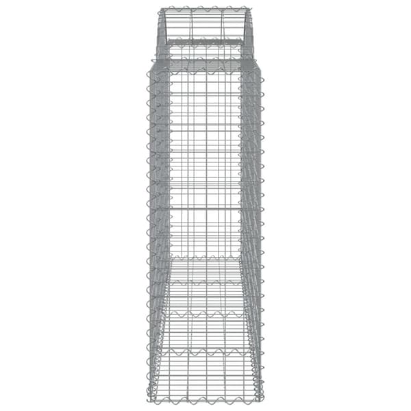 vidaXL Kaareva kivikori 200x50x120/140 cm galvanoitu rauta -  Kukkaruukut & istutuslaatikot