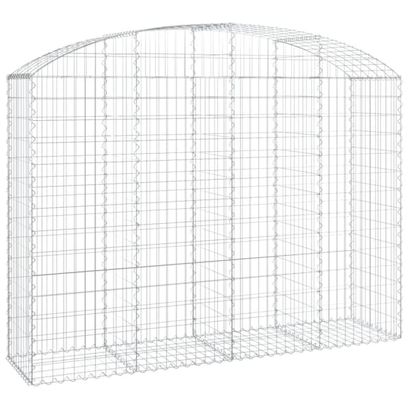 vidaXL buet gabionkurv 200x50x140/160 cm galvaniseret jern -  Plantekrukker