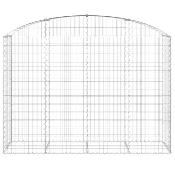 vidaXL buet gabionkurv 200x50x140/160 cm galvaniseret jern -  Plantekrukker