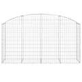 Pikkukuva 4 / 6: vidaXL Kaareva kivikori 200x50x100/120 cm galvanoitu rauta -  Kukkaruukut & istutuslaatikot