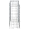 Pikkukuva 5 / 6: vidaXL Kaareva kivikori 200x50x100/120 cm galvanoitu rauta -  Kukkaruukut & istutuslaatikot