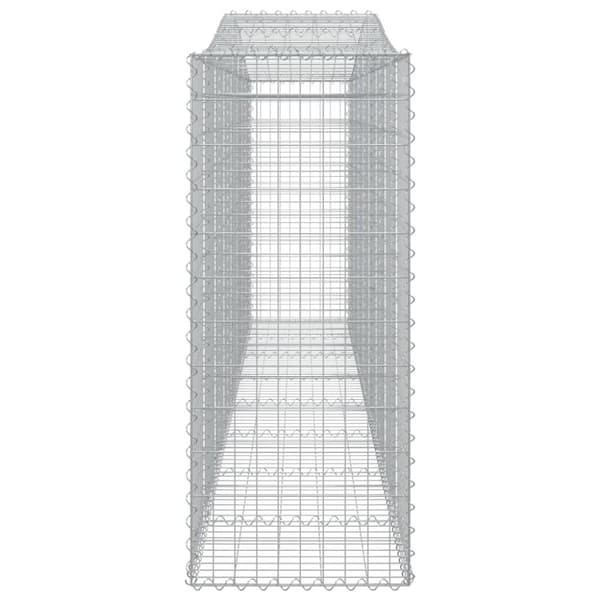 vidaXL Kaareva kivikori 400x50x120/140 cm galvanoitu rauta -  Kukkaruukut & istutuslaatikot