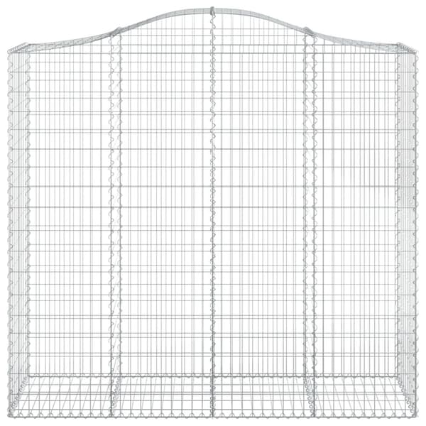vidaXL Kaareva kivikori 200x50x180/200 cm galvanoitu rauta -  Kukkaruukut & istutuslaatikot