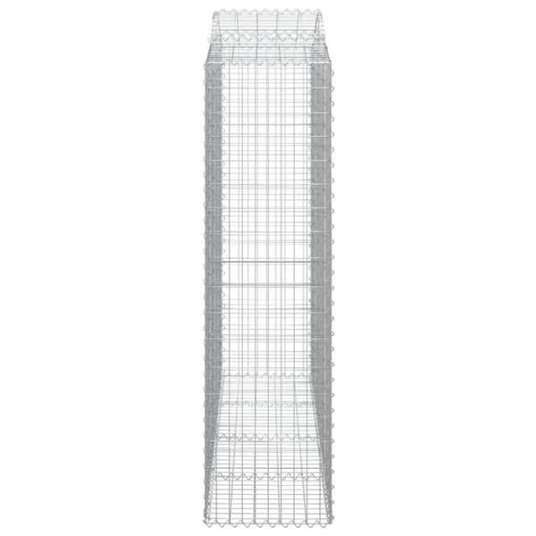 vidaXL Kaareva kivikori 200x50x180/200 cm galvanoitu rauta -  Kukkaruukut & istutuslaatikot