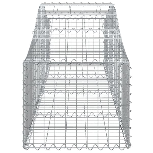 vidaXL buet gabionkurv 200x50x40/60 cm galvaniseret jern -  Plantekrukker