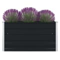 Miniatyrbillede 1 af 7: vidaXL forhøjet blomsterbed 100 x 100 x 45 cm galvaniseret stål grå -  Plantekrukker