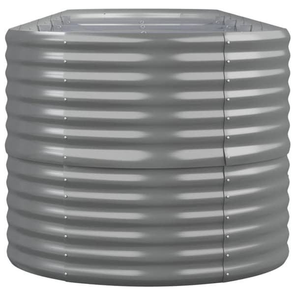 vidaXL plantekasse 368x80x68 cm pulverlakeret stål grå - Plantekrukker