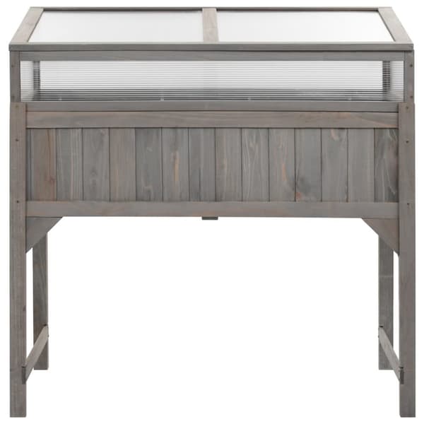 vidaXL højbed med drivhus 110x54x120 cm massivt grantræ - Plantekrukker