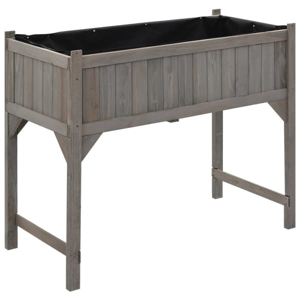 vidaXL højbed med drivhus 110x54x120 cm massivt grantræ - Plantekrukker