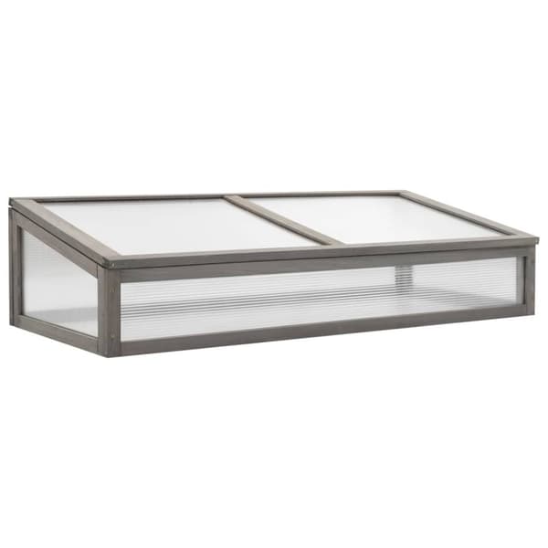 vidaXL højbed med drivhus 110x54x120 cm massivt grantræ - Plantekrukker