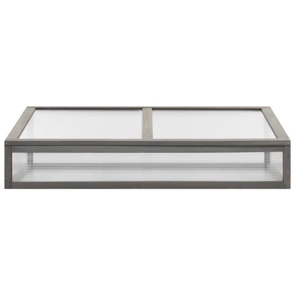 vidaXL højbed med drivhus 110x54x120 cm massivt grantræ - Plantekrukker