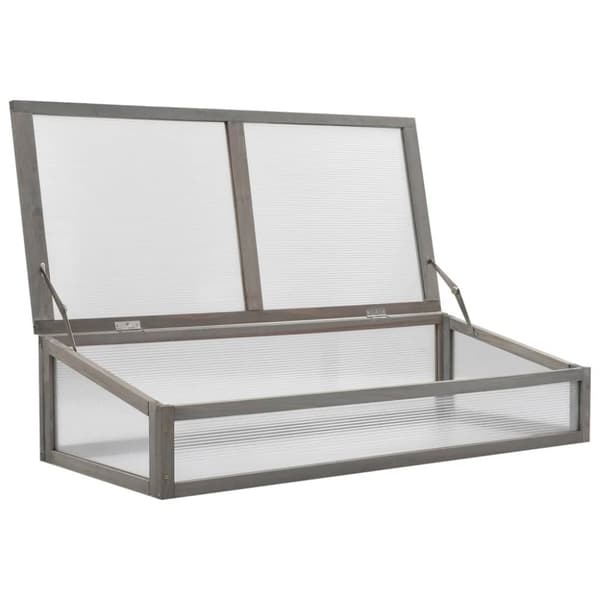 vidaXL højbed med drivhus 110x54x120 cm massivt grantræ - Plantekrukker