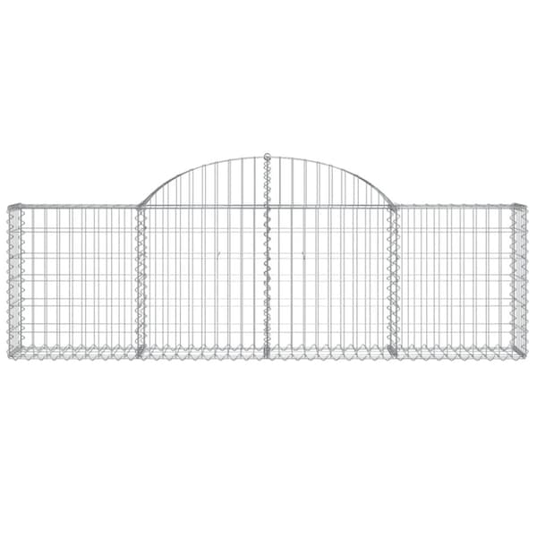 vidaXL buet gabionkurv 200x30x60/80 cm galvaniseret jern -  Plantekrukker