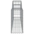 Miniatyrbillede 5 af 6: vidaXL buet gabionkurv 200x30x60/80 cm galvaniseret jern -  Plantekrukker