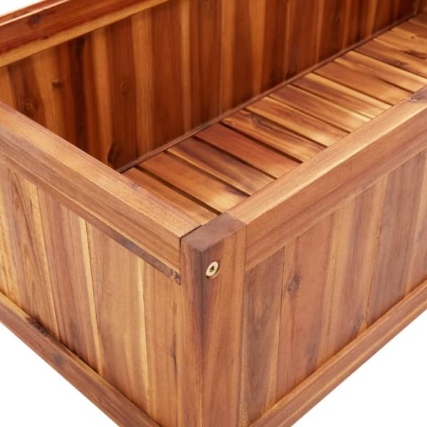 vidaXL Odlingslåda upphöjd med spaljé 85x38x150 cm massivt akaciaträ -  Krukor & odlingslådor