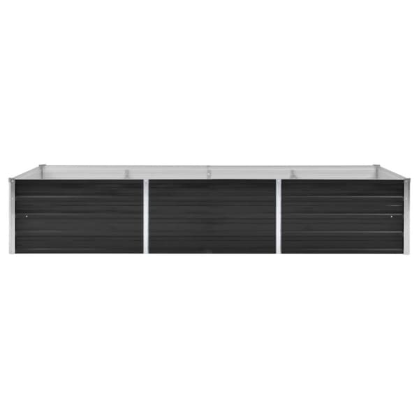 vidaXL Odlingslåda upphöjd antracit 240x80x45 cm galvaniserat stål -  Krukor & odlingslådor