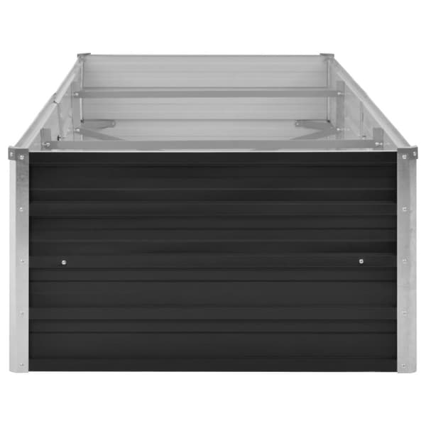 vidaXL Odlingslåda upphöjd antracit 240x80x45 cm galvaniserat stål -  Krukor & odlingslådor
