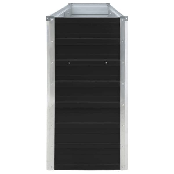 vidaXL hævet havebed 320 x 40 x 77 cm galvaniseret stål antracitgrå -  Plantekrukker