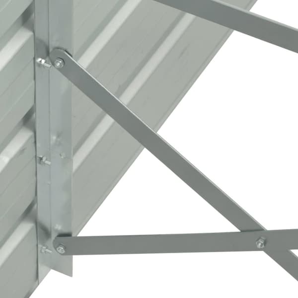 vidaXL hævet havebed 320 x 40 x 77 cm galvaniseret stål antracitgrå -  Plantekrukker
