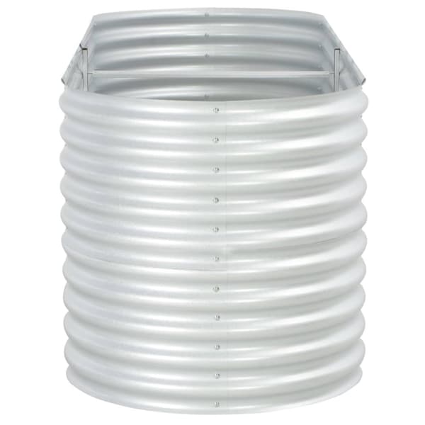 vidaXL forhøjet plantekasse 240x80x81 cm galvaniseret stål sølvfarvet -  Plantekrukker
