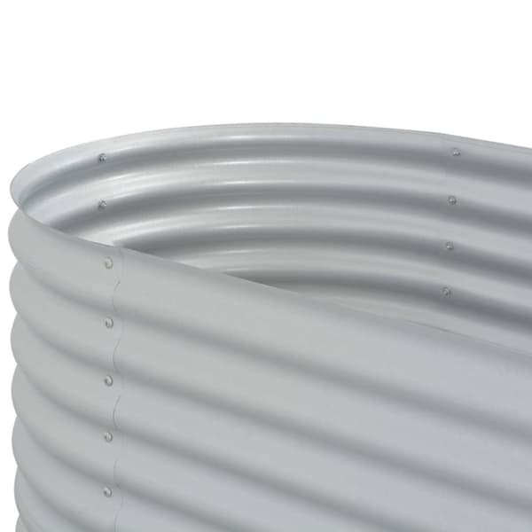 vidaXL forhøjet plantekasse 240x80x81 cm galvaniseret stål sølvfarvet -  Plantekrukker