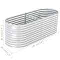 Miniatyrbillede 9 af 9: vidaXL forhøjet plantekasse 240x80x81 cm galvaniseret stål sølvfarvet -  Plantekrukker