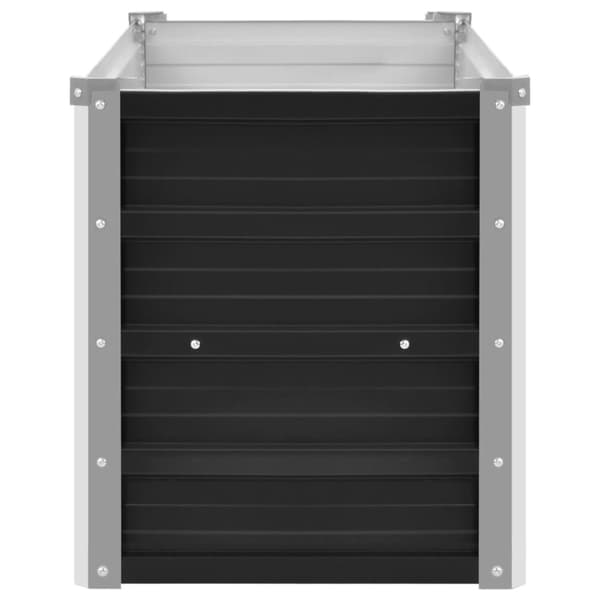 vidaXL Korotettu kukkalaatikko antrasiitti 100x40x45 cm galv. teräs -  Kukkaruukut & istutuslaatikot