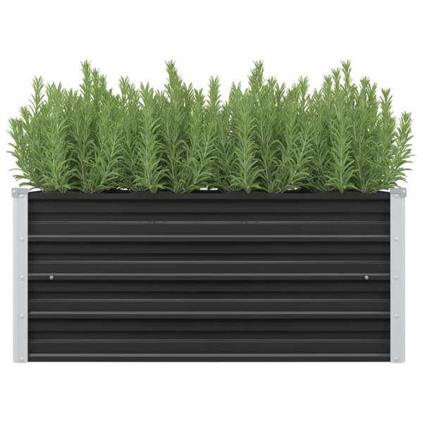 vidaXL Korotettu kukkalaatikko antrasiitti 100x40x45 cm galv. teräs -  Kukkaruukut & istutuslaatikot