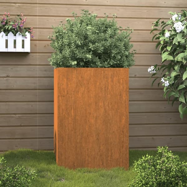 vidaXL plantekasse 52x48x75 cm cortenstål - Plantekrukker