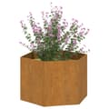Miniatyrbillede 4 af 11: vidaXL plantekasse 60x60x45 cm cortenstål rustfarvet -  Plantekrukker