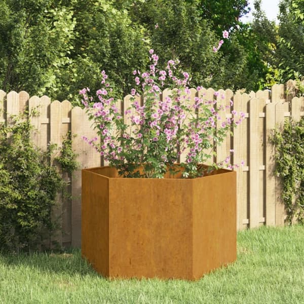 vidaXL plantekasse 60x60x45 cm cortenstål rustfarvet -  Plantekrukker