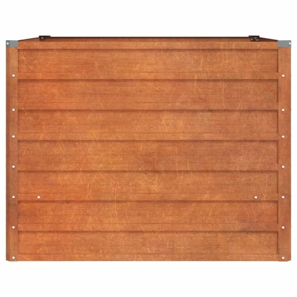 vidaXL Korotettu kukkalaatikko ruoste 100x100x77 cm Corten teräs - Kukkaruukut & istutuslaatikot