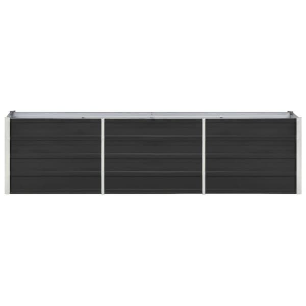 vidaXL hævet plantekasse 240x40x45 cm galvaniseret stål antracitgrå -  Plantekrukker