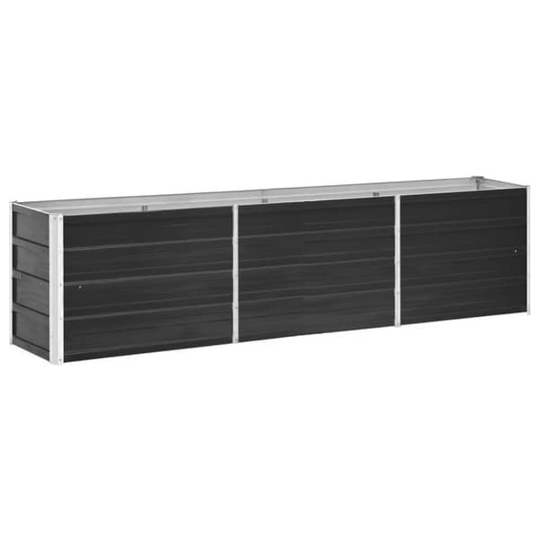 vidaXL hævet plantekasse 240x40x45 cm galvaniseret stål antracitgrå -  Plantekrukker