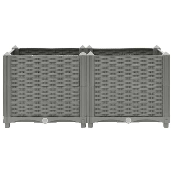 vidaXL Upphöjd odlingslåda 80x40x38 cm polypropen -  Krukor & odlingslådor
