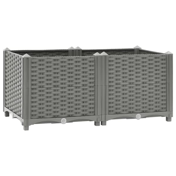 vidaXL Upphöjd odlingslåda 80x40x38 cm polypropen -  Krukor & odlingslådor