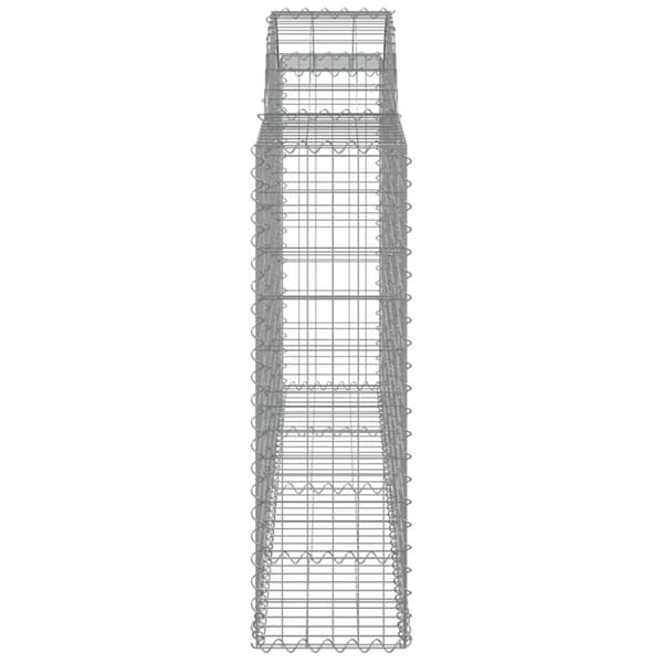 vidaXL buede gabionkurve 2 stk. 200x30x100/120 cm galvaniseret jern -  Plantekrukker