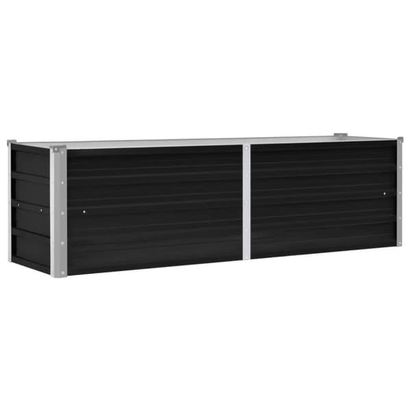 vidaXL hævet plantekasse 160x40x45 cm galvaniseret stål antracitgrå -  Plantekrukker