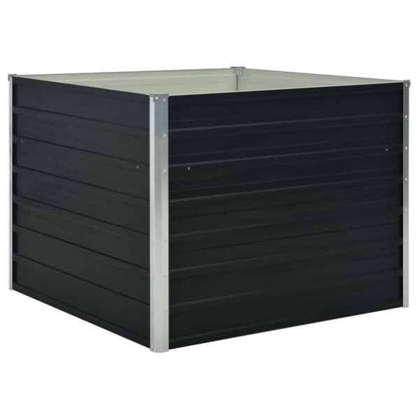 vidaXL Puutarhalaatikko 100x100x77cm galvanoitu teräs antrasiitti -  Kukkaruukut & istutuslaatikot
