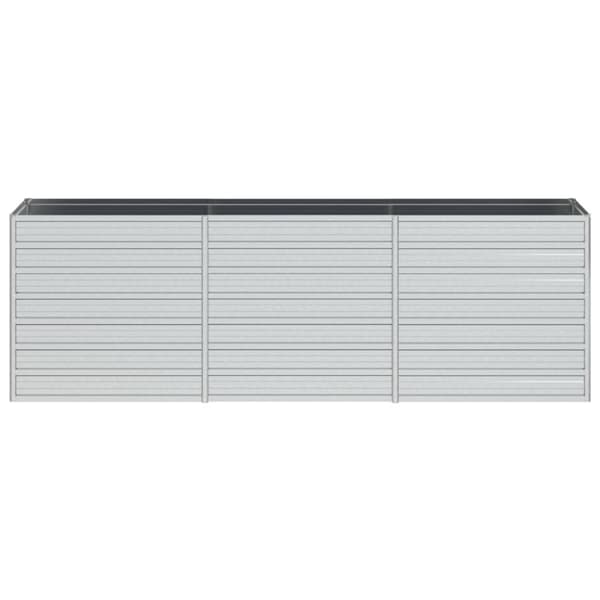 vidaXL højbed 240x40x77 cm galvaniseret stål sølvfarvet - Plantekrukker