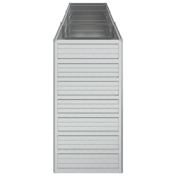 vidaXL højbed 240x40x77 cm galvaniseret stål sølvfarvet - Plantekrukker